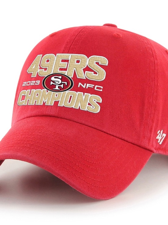 47 Other - Men's '47 Scarlet San Francisco 49ers 2023 NFC Champions Clean Up Adjustable Hat